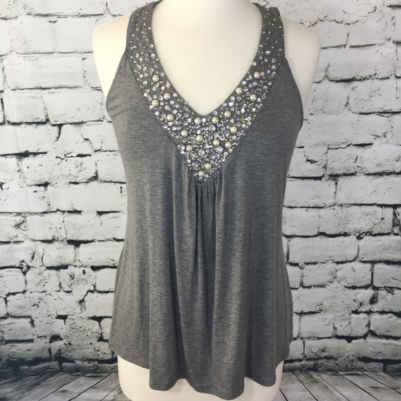 White House Black Market Tops - White House Black Market Jeweled Tank
